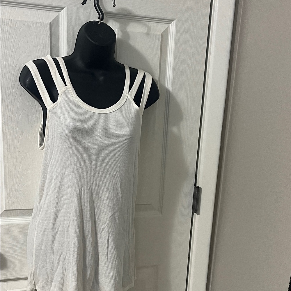 7th Ray White Strappy Tank Top